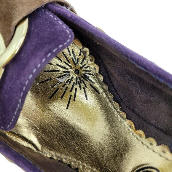 Naughty Monkey Heels Pumps Leather Purple Pirate Witchcore Goblincore 8.5 - Picture 4 of 13